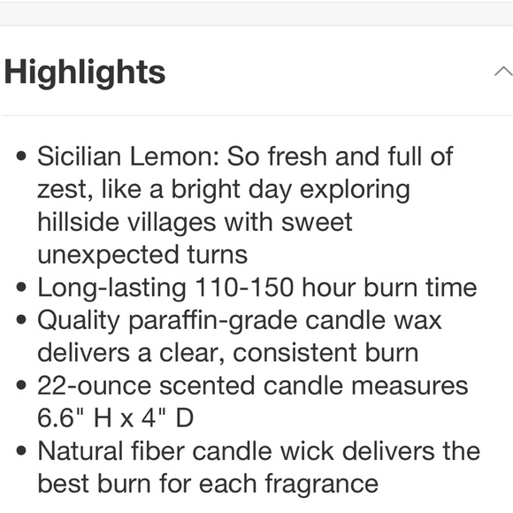 YANKEE CANDLE NWT Sicilian lemon original large jar candle lidded -22oz - Picture 5 of 7